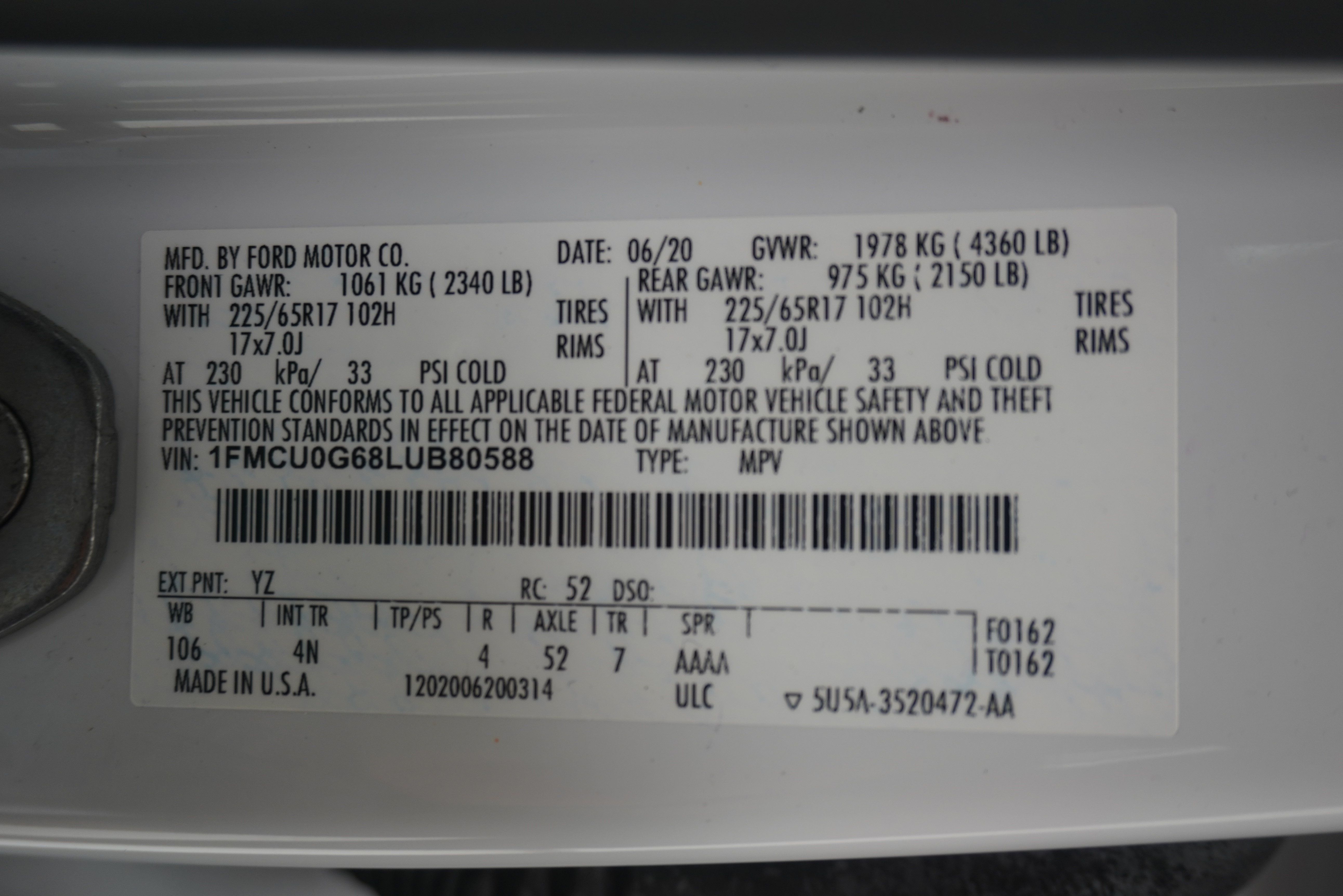Used 2020 Ford Escape SE FWD image 29