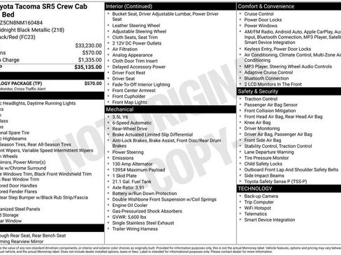 Used 2022 Toyota Tacoma SR5 w/ Technology Package image 7