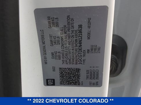 Certified 2022 Chevrolet Colorado Z71 AWD/4WD image 25