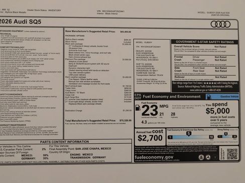 New 2026 Audi SQ5 Premium Plus AWD/4WD image 39