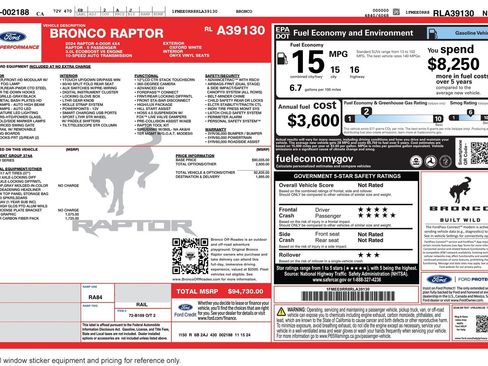 Used 2024 Ford Bronco Raptor w/ Interior Carbon Fiber Pack 6 image 2