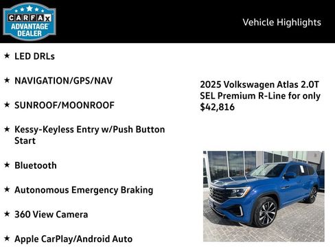 Certified 2025 Volkswagen Atlas SEL Premium R-Line image 4