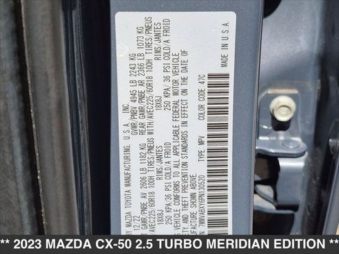 Certified 2023 MAZDA CX-50 Meridian Edition w/ Cargo Package AWD/4WD image 25
