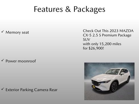 Used 2023 MAZDA CX-5 AWD 2.5 S w/ Premium Package image 4