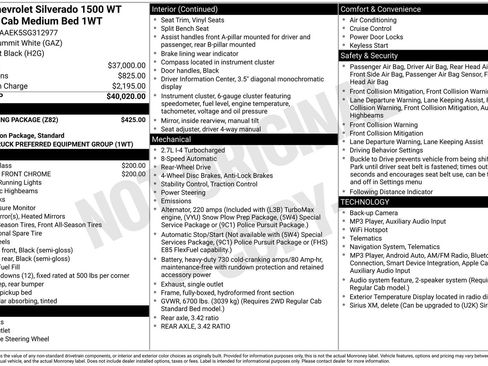 Used 2025 Chevrolet Silverado 1500 W/T w/ Trailering Package RWD image 20