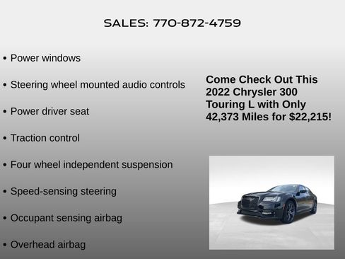 Used 2022 Chrysler 300 Touring L image 20