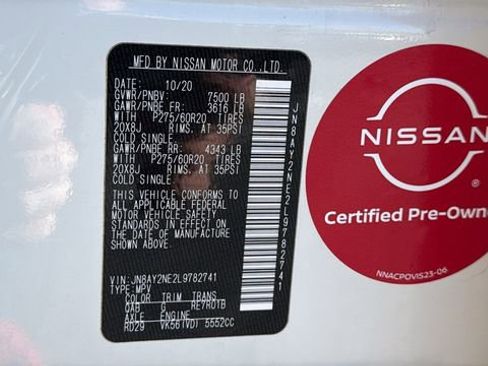 Used 2020 Nissan Armada Platinum w/ Captain's Chairs Package image 30