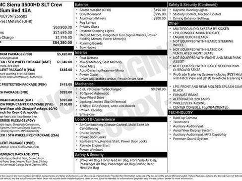 Used 2022 GMC Sierra 3500 SLT w/ SLT Premium Package AWD/4WD image 3