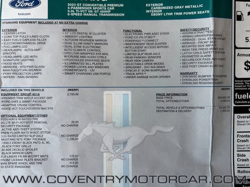 Used 2023 Ford Mustang GT Premium w/ Equipment Group 401A RWD image 18