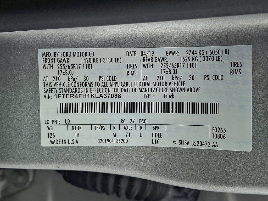 Used 2019 Ford Ranger XLT w/ Equipment Group 301A Mid AWD/4WD image 30