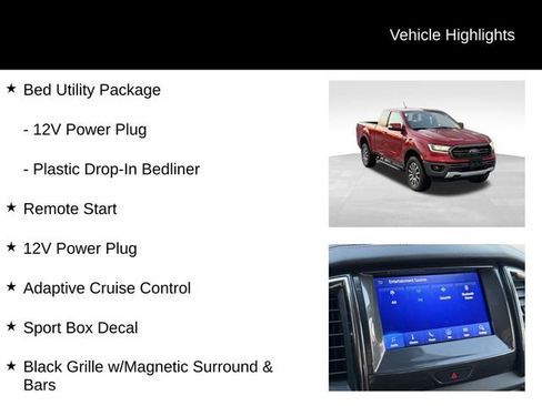 Used 2020 Ford Ranger Lariat w/ Equipment Group 501A Mid image 18