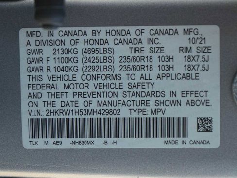 Certified 2021 Honda CR-V EX image 30