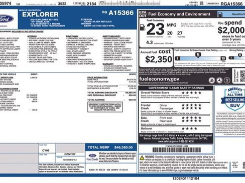 Used 2024 Ford Explorer XLT w/ Equipment Group 202A AWD/4WD image 36