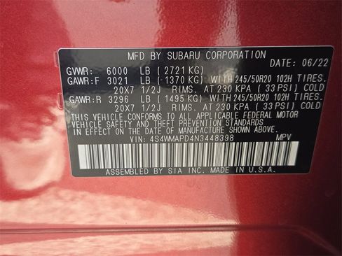 Used 2022 Subaru Ascent Limited w/ Technology Package image 35