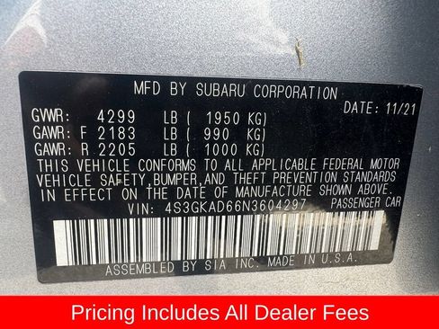 Used 2022 Subaru Impreza 2.0i Premium AWD/4WD image 17