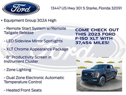 Certified 2023 Ford F150 XLT w/ Equipment Group 302A High AWD/4WD image 22