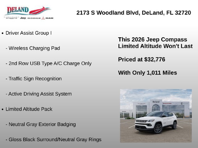 New 2026 Jeep Compass Limited w/ Sun, Sound & Navigation Group AWD/4WD image 15