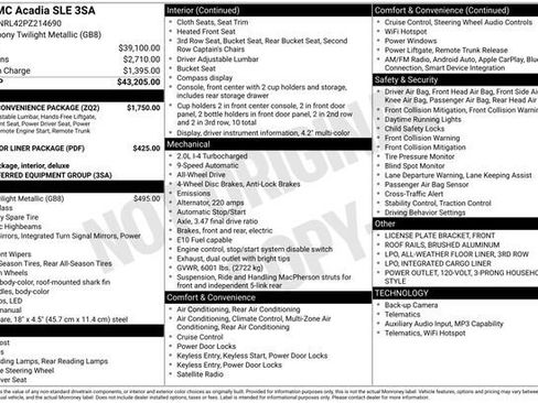 Used 2023 GMC Acadia SLE w/ Driver Convenience Package AWD/4WD image 2