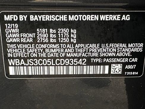 Used 2020 BMW 540i xDrive w/ Premium Package AWD/4WD image 31