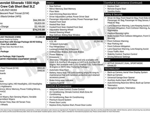 Used 2025 Chevrolet Silverado 1500 High Country w/ Technology Package image 47