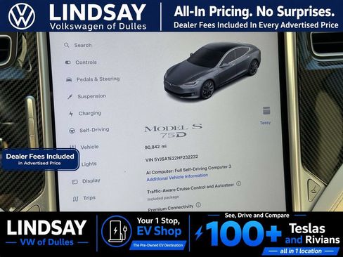 Used 2017 Tesla Model S 75D AWD/4WD image 24
