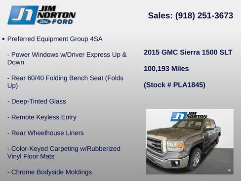 Used 2015 GMC Sierra 1500 SLT w/ SLT Crew Cab Value Package AWD/4WD image 8