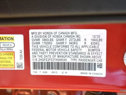 New 2026 Honda Civic Sport image 17