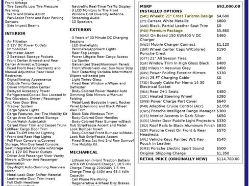 Used 2021 Porsche Taycan 4 Cross Turismo w/ Premium Package image 55