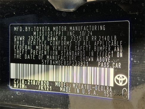 Certified 2025 Toyota Corolla LE image 30