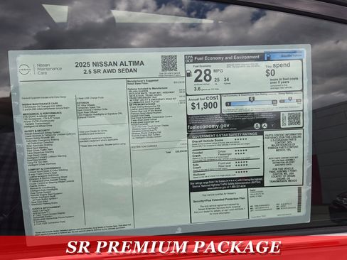 New 2025 Nissan Altima 2.5 SR w/ SR Premium Package image 5