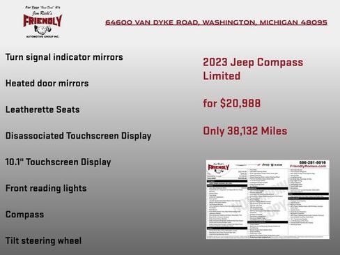 Used 2023 Jeep Compass Limited AWD/4WD image 8