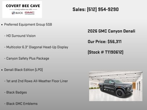 New 2026 GMC Canyon Denali w/ LPO, Denali Black Edition AWD/4WD image 31