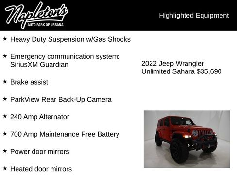 Used 2022 Jeep Wrangler Unlimited Sahara w/ Cold Weather Group image 16