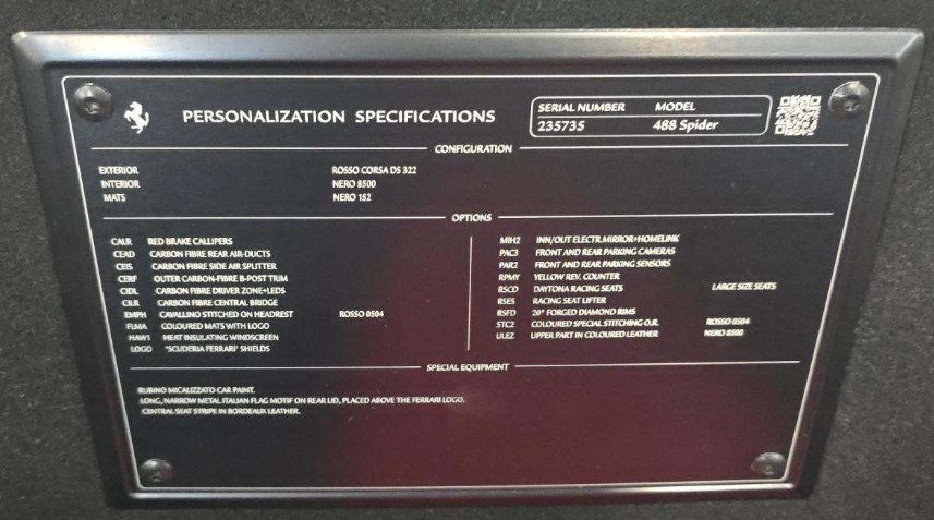 Used 2018 Ferrari 488 Spider RWD image 9