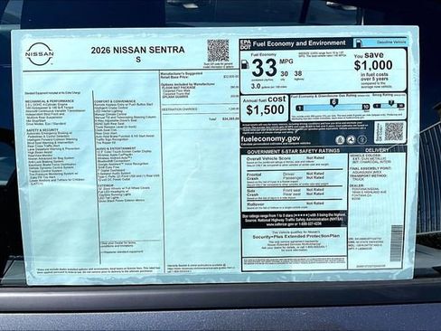 New 2026 Nissan Sentra S image 12