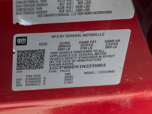 Used 2022 Chevrolet Silverado 1500 Custom w/ Safety Confidence Package RWD image 16