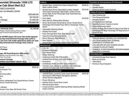 Used 2018 Chevrolet Silverado 1500 LTZ Z71 w/ LTZ Plus Package image 43