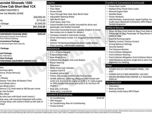 Used 2021 Chevrolet Silverado 1500 Custom w/ Safety Confidence Package RWD image 6
