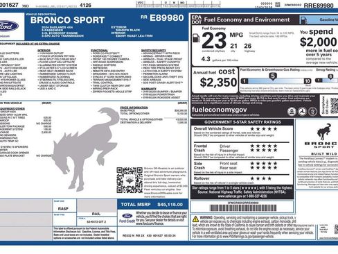 Used 2024 Ford Bronco Sport Badlands w/ Premium Package AWD/4WD image 27