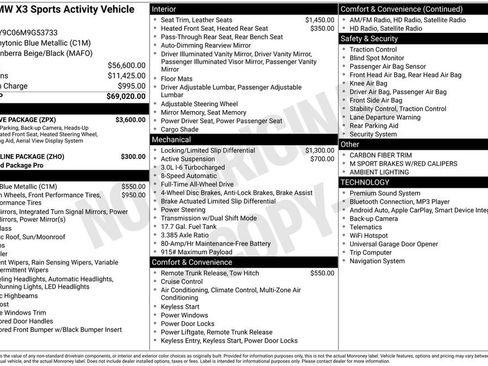 Used 2021 BMW X3 M40i w/ Executive Package image 38