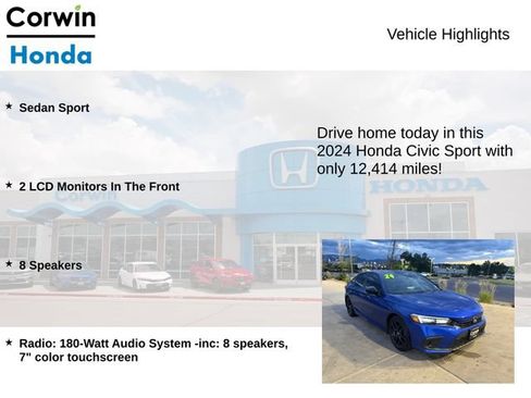 Used 2024 Honda Civic Sport image 6