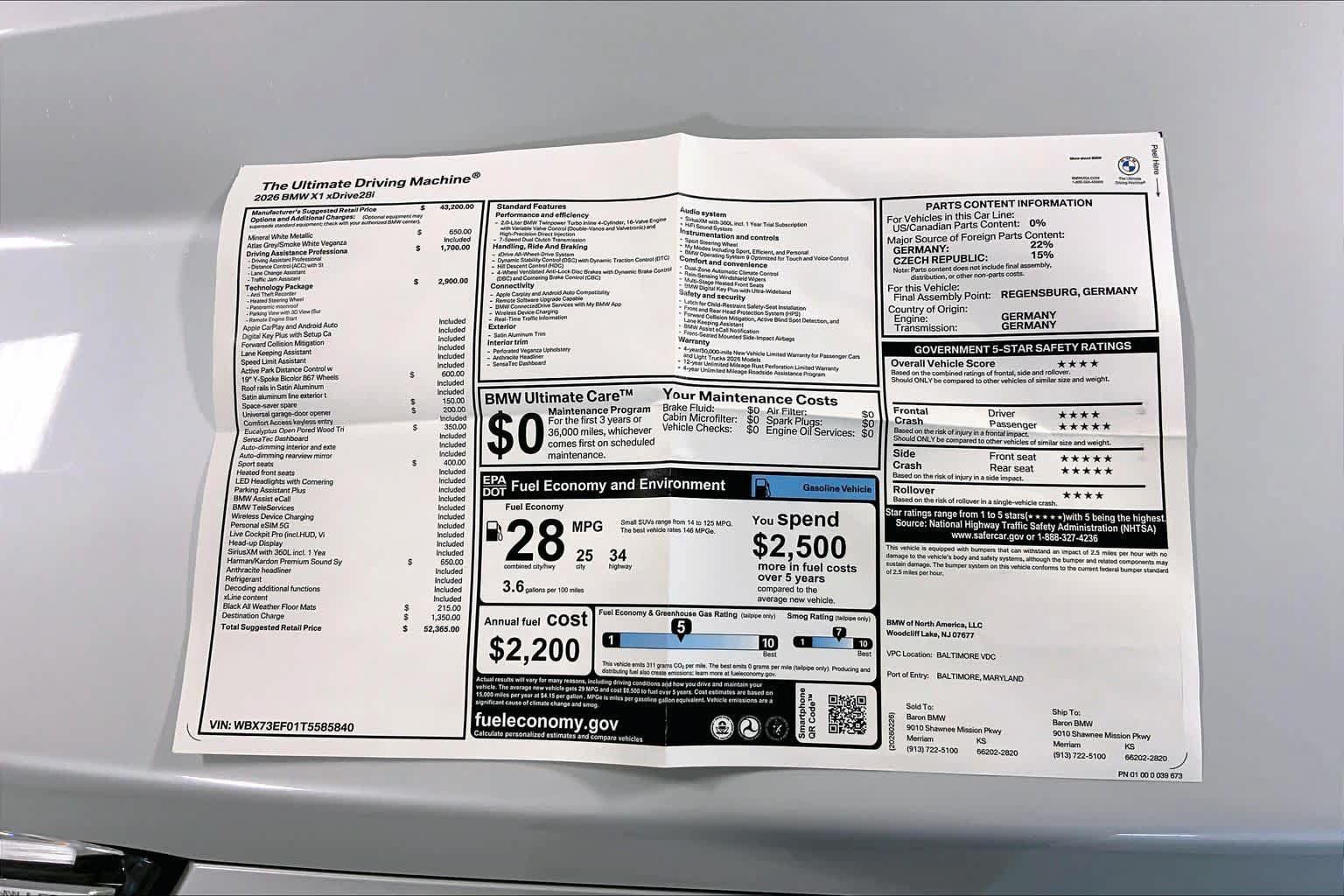 New 2026 BMW X1 xDrive28i w/ Technology Package AWD/4WD image 22