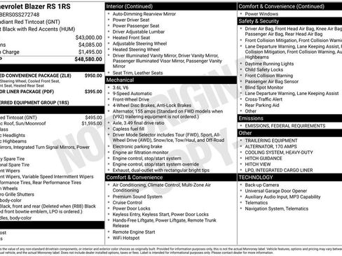 New 2025 Chevrolet Blazer RS w/ Enhanced Convenience Package image 4