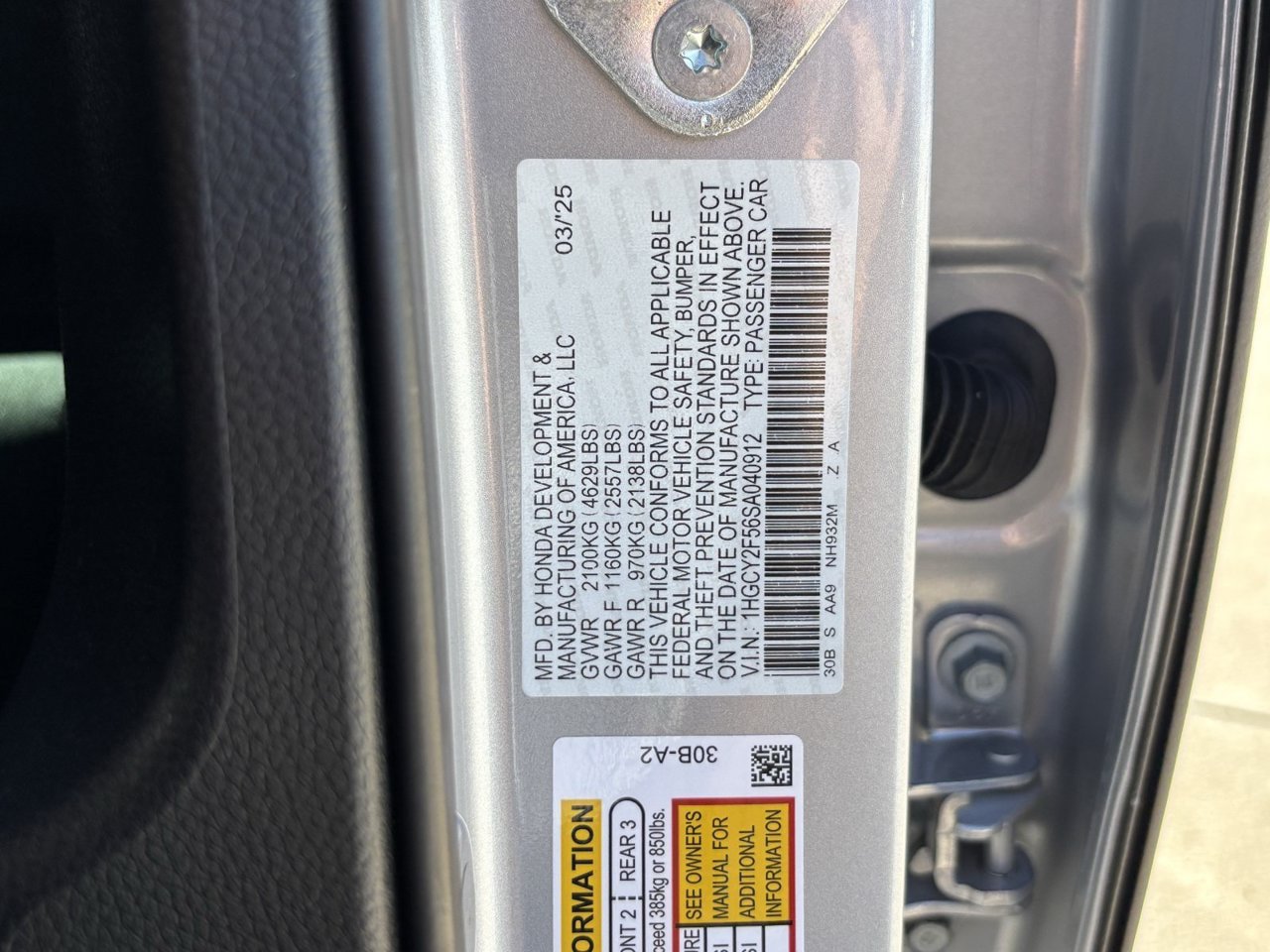 Certified 2025 Honda Accord Sport image 31