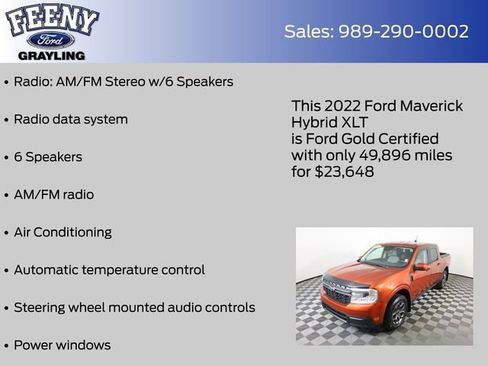 Used 2022 Ford Maverick XLT w/ XLT Luxury Package image 18