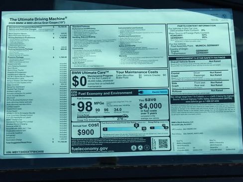 New 2026 BMW i4 M60 w/ Premium Package image 2