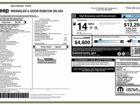 Certified 2024 Jeep Wrangler Unlimited Rubicon 392 image 4