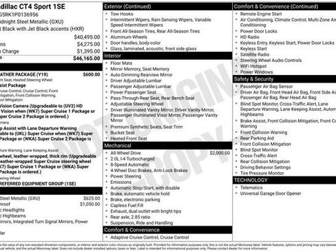 Used 2023 Cadillac CT4 Sport w/ Cold Weather Package image 45