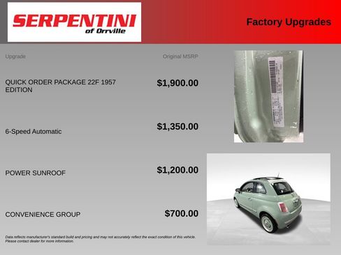 Used 2015 FIAT 500 1957 Edition FWD image 6