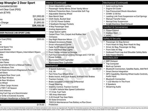 Used 2024 Jeep Wrangler Sport AWD/4WD image 11